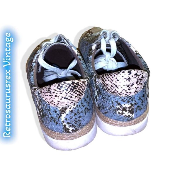 𝅺crown Vintage Adelite Blue Snakeskin Print Low Top Sneakers, 7.5 - Picture 5 of 8